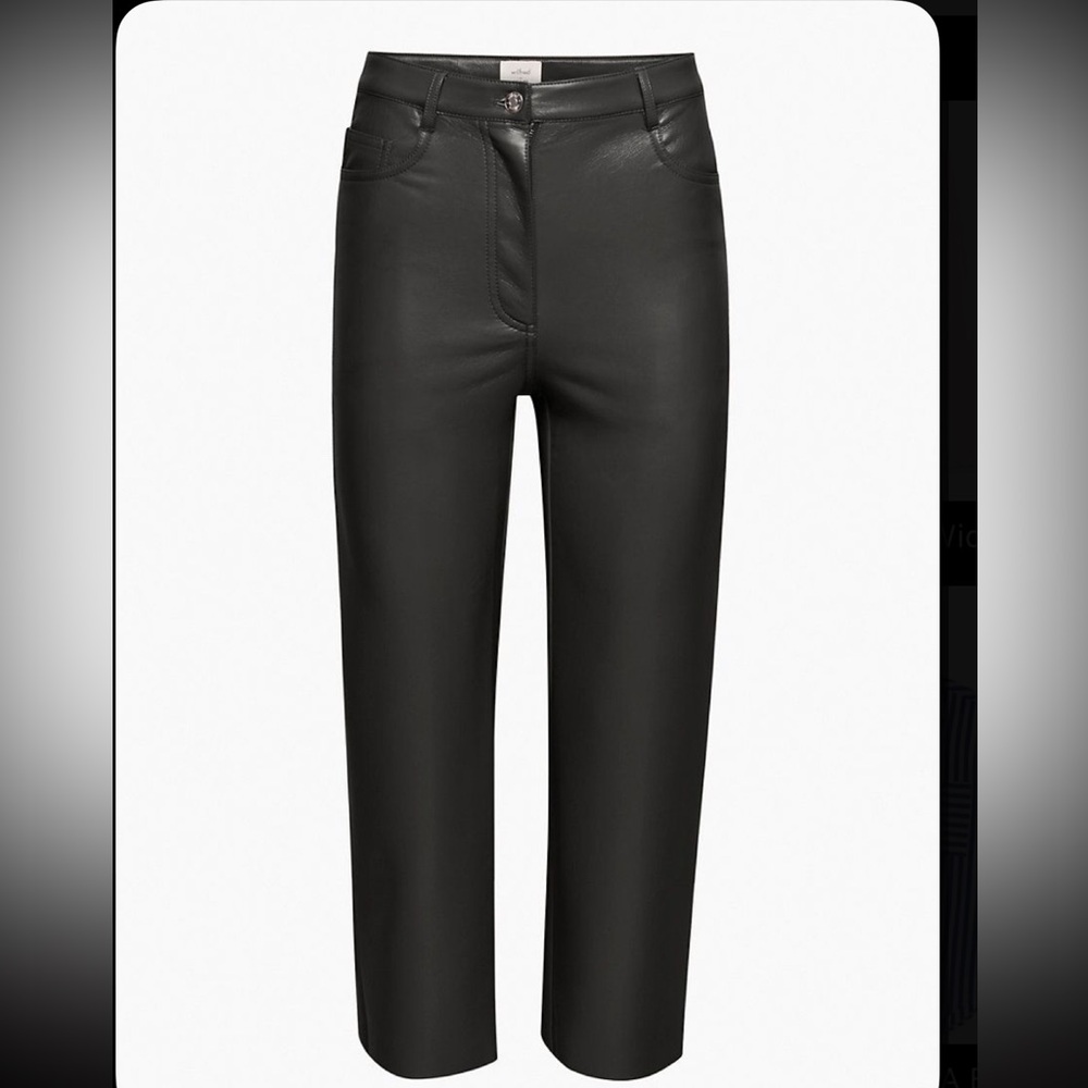 Aritzia Melina cropped vegan leather pants